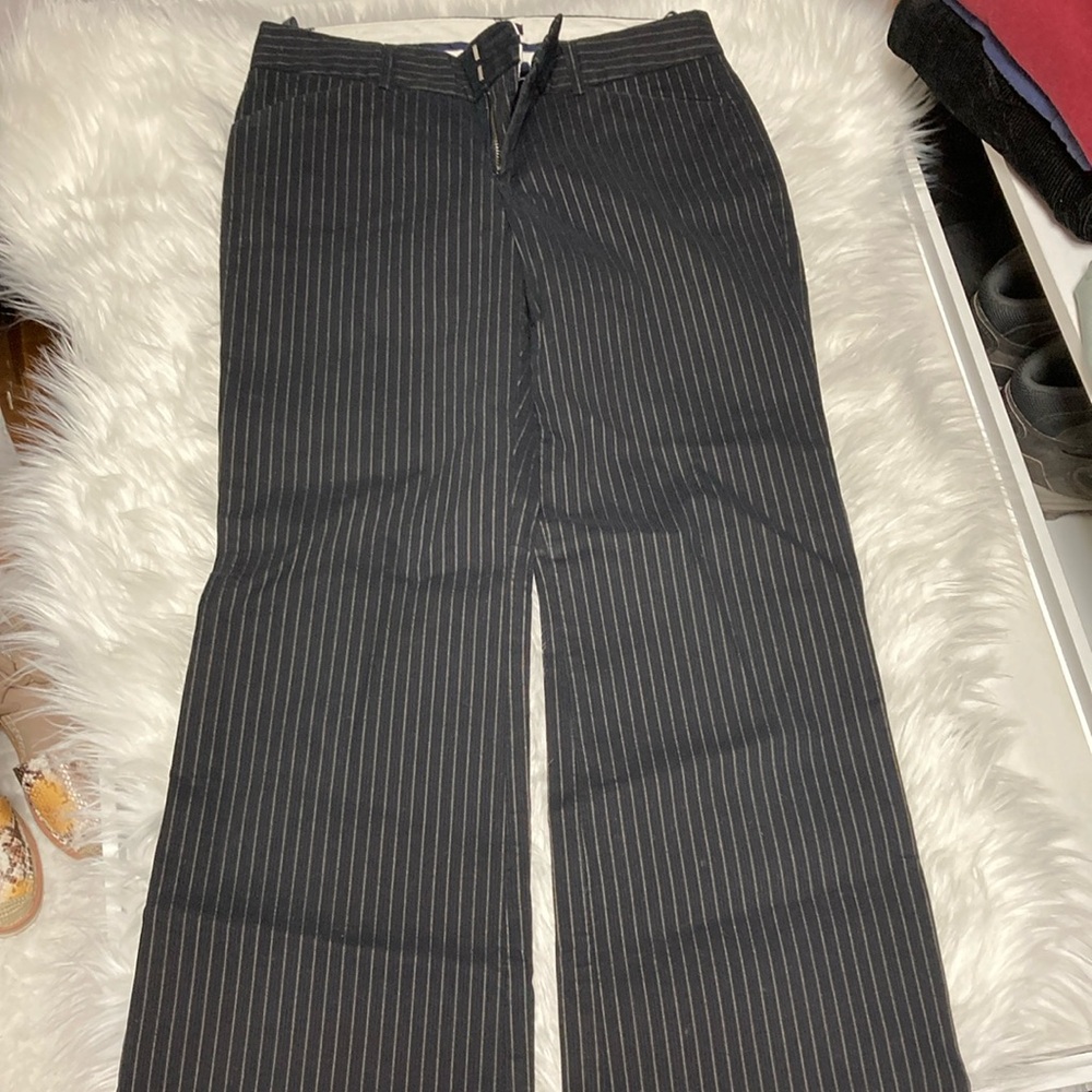 GAP Black Pinstripe Wide Leg Pants